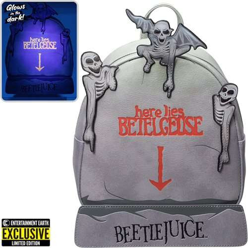 Loungefly Beetlejuice GITD Tombstone Mini-Backpack (EE Exclusive)