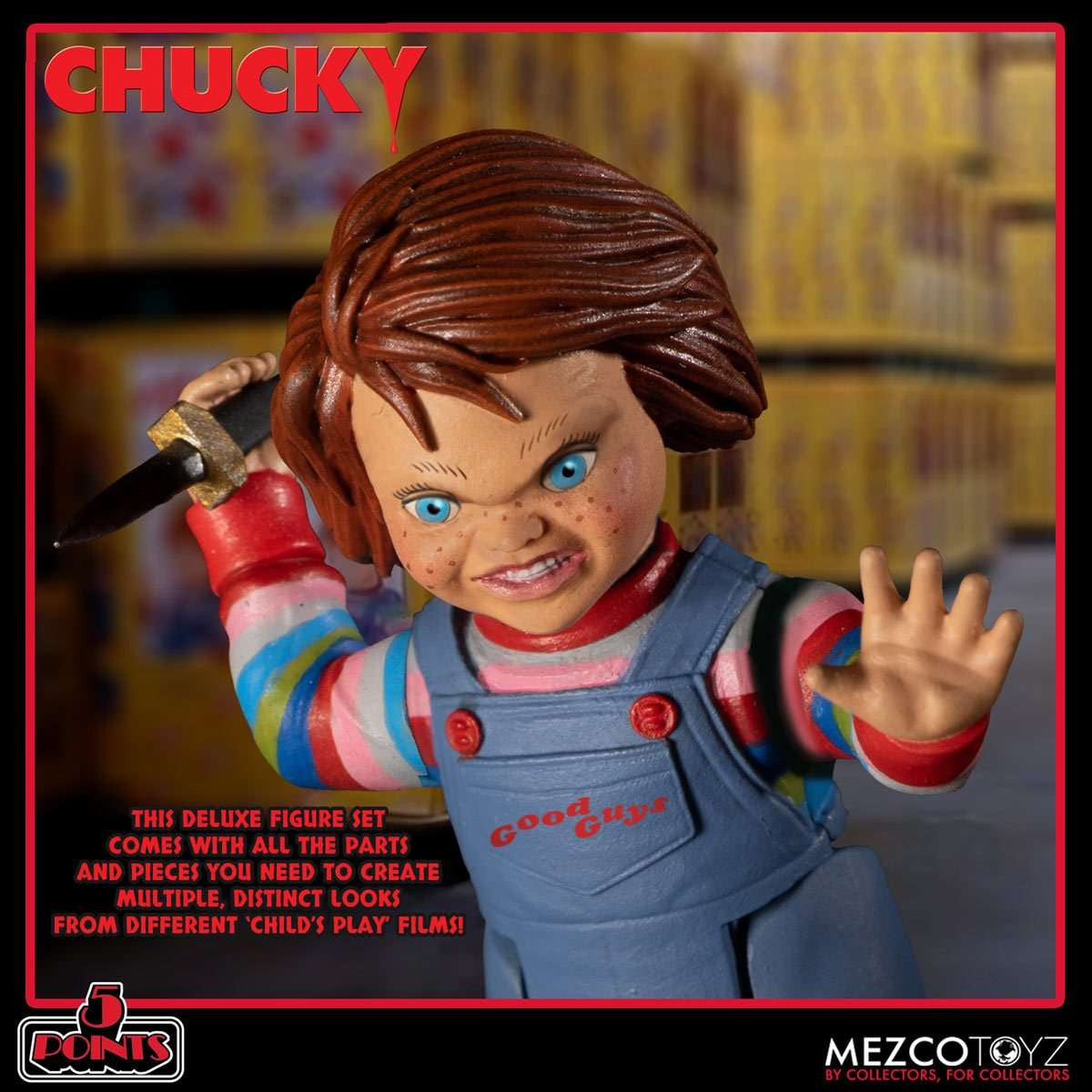 Mezco Toyz Child's Play: Chucky - 5 Points Deluxe Figure Set