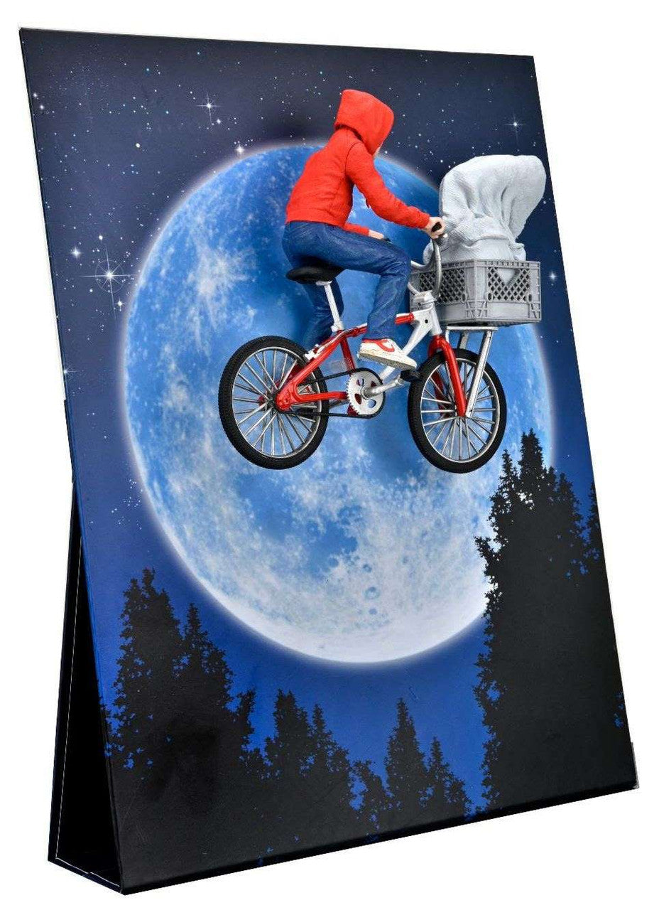 NECA E.T. The Extra-Terrestrial: (40th Anniversary Editon) Elliott & E.T. on Bike - 7" Scale Action Figure