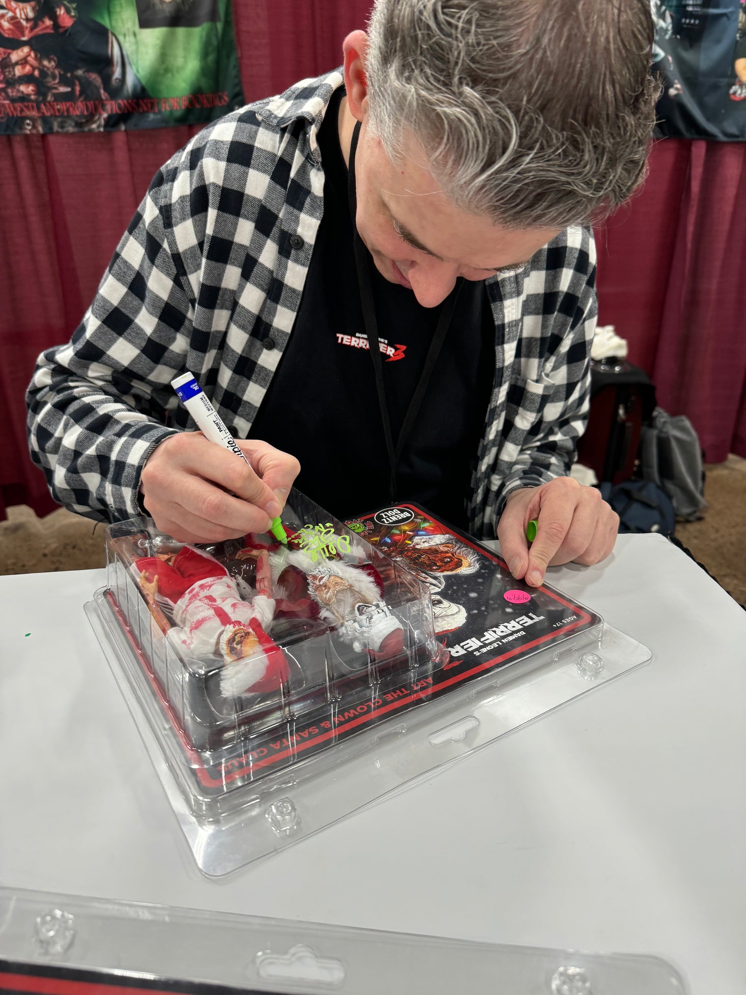 Terrifier 3: Art the Clown and Santa Claus - BrentzDolz 2 Pack Signed by David Howard Thornton and Danny Roebuck