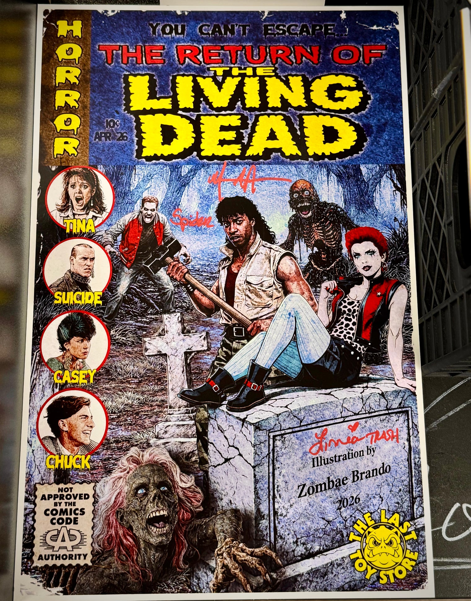 Exclusive The Return of the Living Dead 11x17 Print - Signed by Miguel Núñez and Linnea Quigley