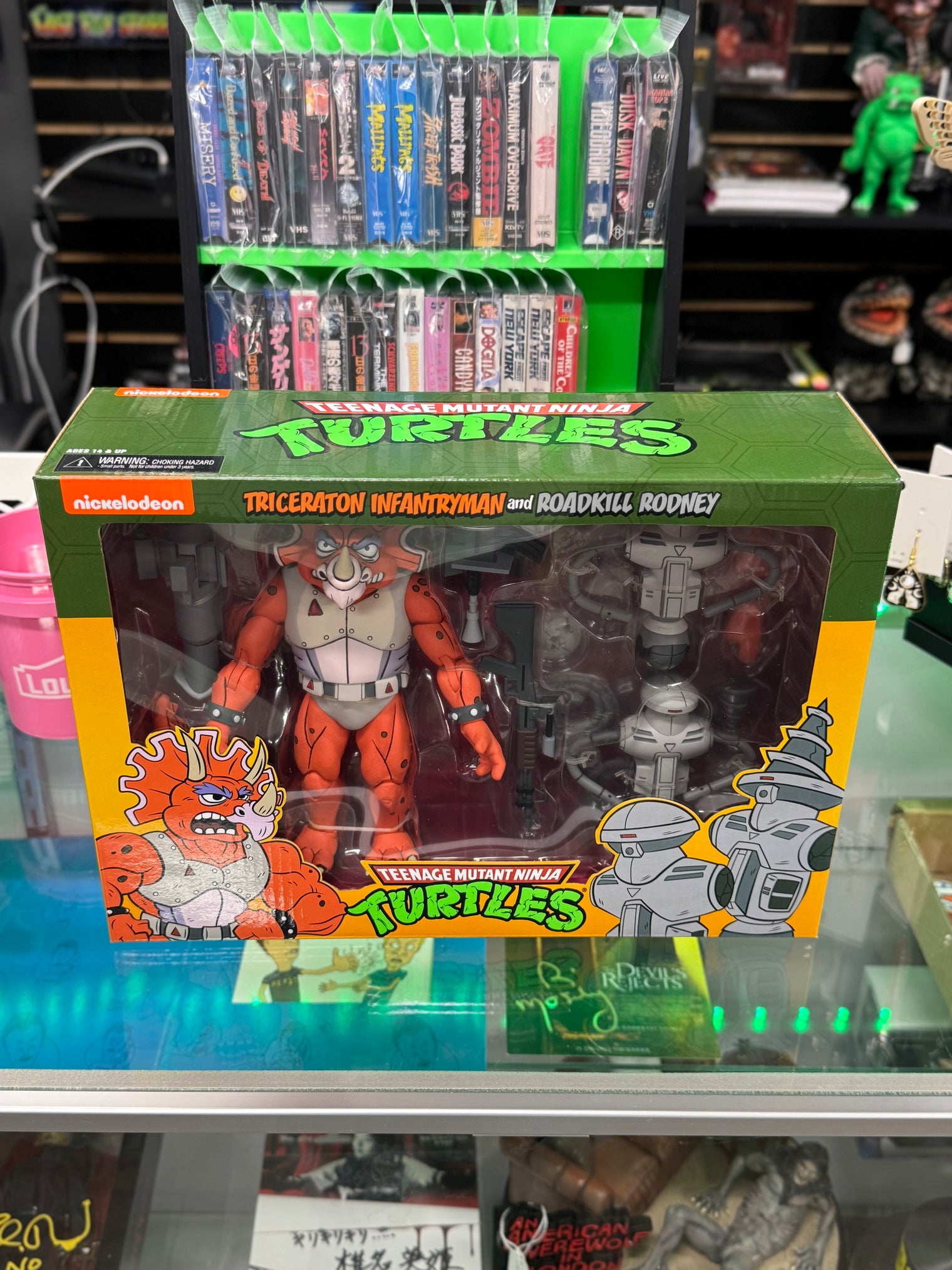 TMNT (Cartoon): Triceraton Infantryman and Roadkill Rodney - 7" Scale Figures