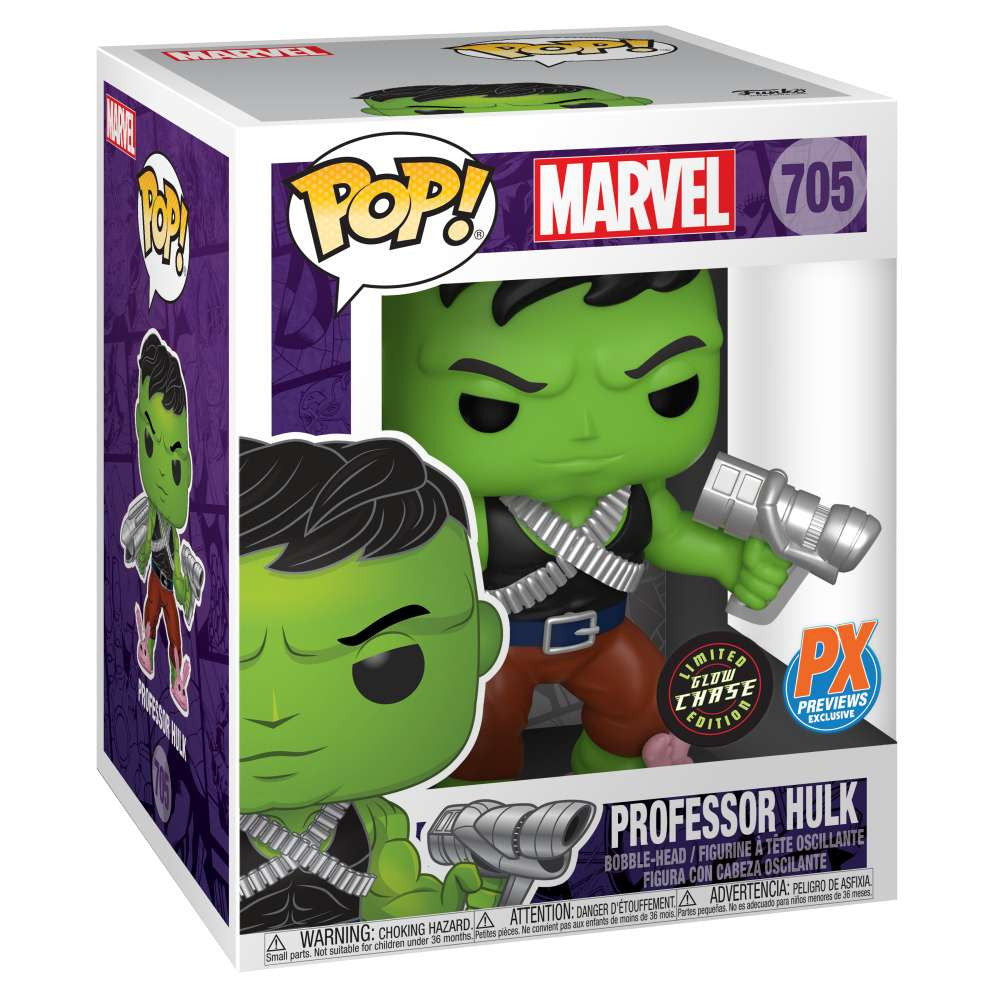 Funko Pop! Marvel: Professor Hulk Previews Exclusive (PX) CHASE EDITION (GITD) 6" Vinyl Figure