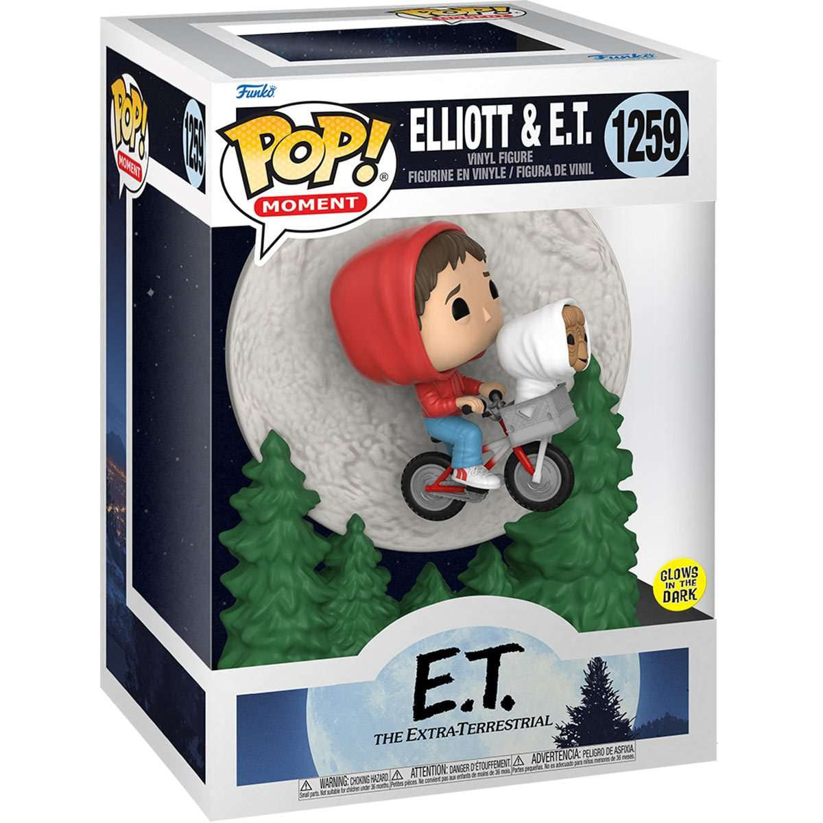 Funko Pop! Moment: E.T. 40th Anniversary - Elliott and E.T. Flying (GITD) - Vinyl Figure