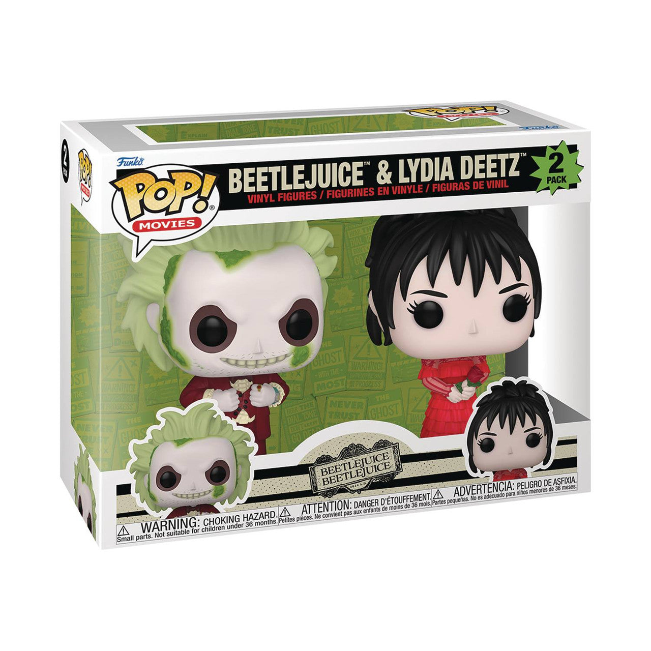 Pop! Movies: Beetlejuice 2 - Beetlejuice and Lydia Deetz - Vinyl Figure 2 Pack