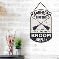 Hocus Pocus: Sanderson Sisters Broom Company - 8x11 Wood Sign