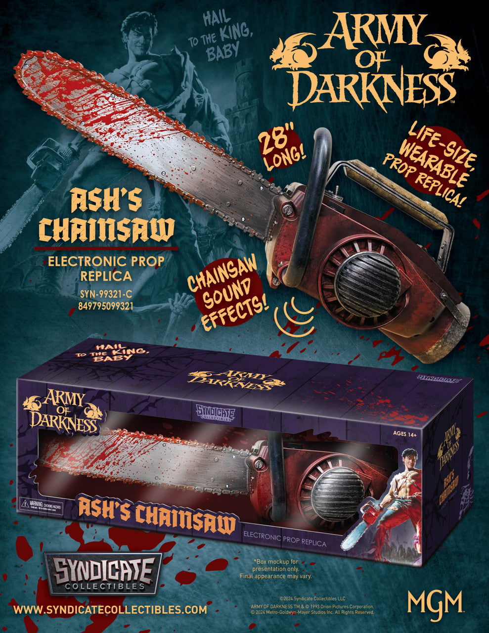 Army of Darkness: Ash's Chainsaw - 1:1 Scale Electronic Prop Replica