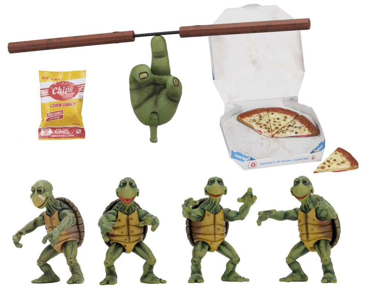 NECA TMNT (1990 Movie) Baby Turtles 1:4 Scale Action Figure 4-Pack