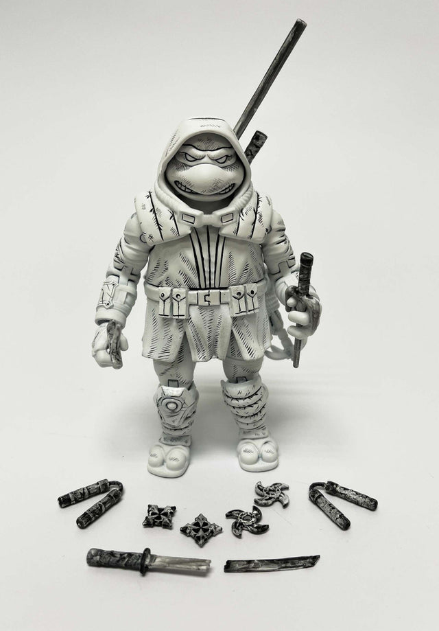 Playmates TMNT: The Last Ronin CHASE EDITION (B&W) - 4.5" Action Figure - Previews Exclusive (PX)