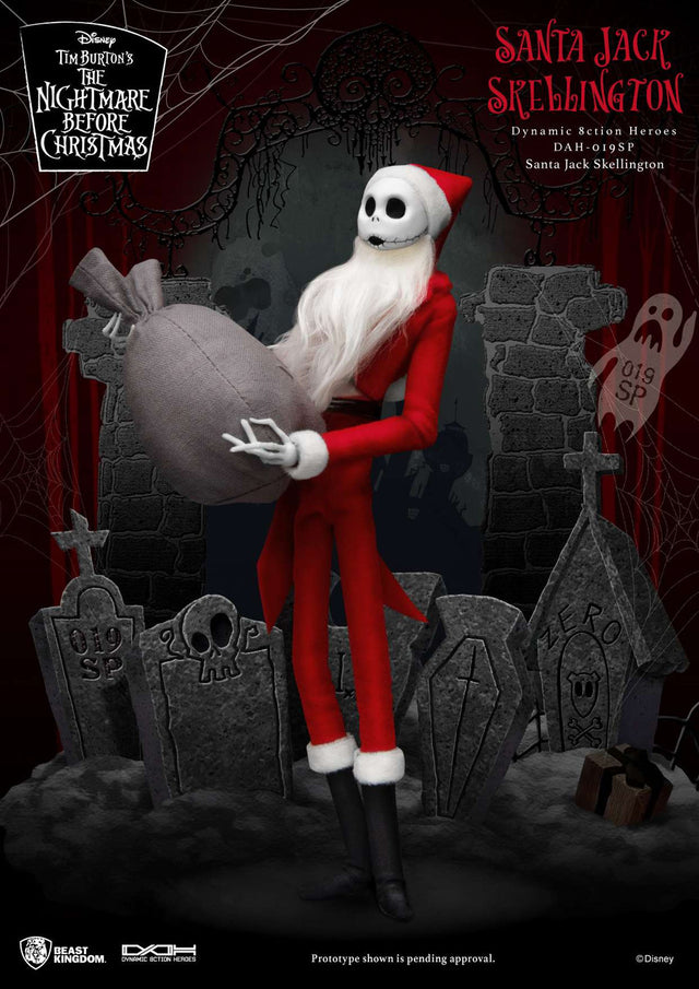 Beast Kingdom The Nightmare Before Christmas: Santa Jack Skellington DAH-019SP - Dynamic 8ction Heroes Figure