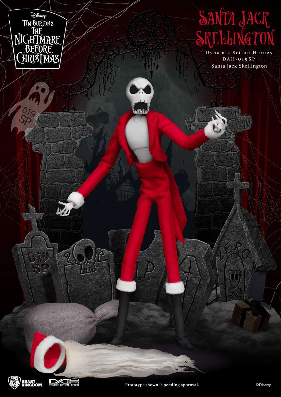 Beast Kingdom The Nightmare Before Christmas: Santa Jack Skellington DAH-019SP - Dynamic 8ction Heroes Figure