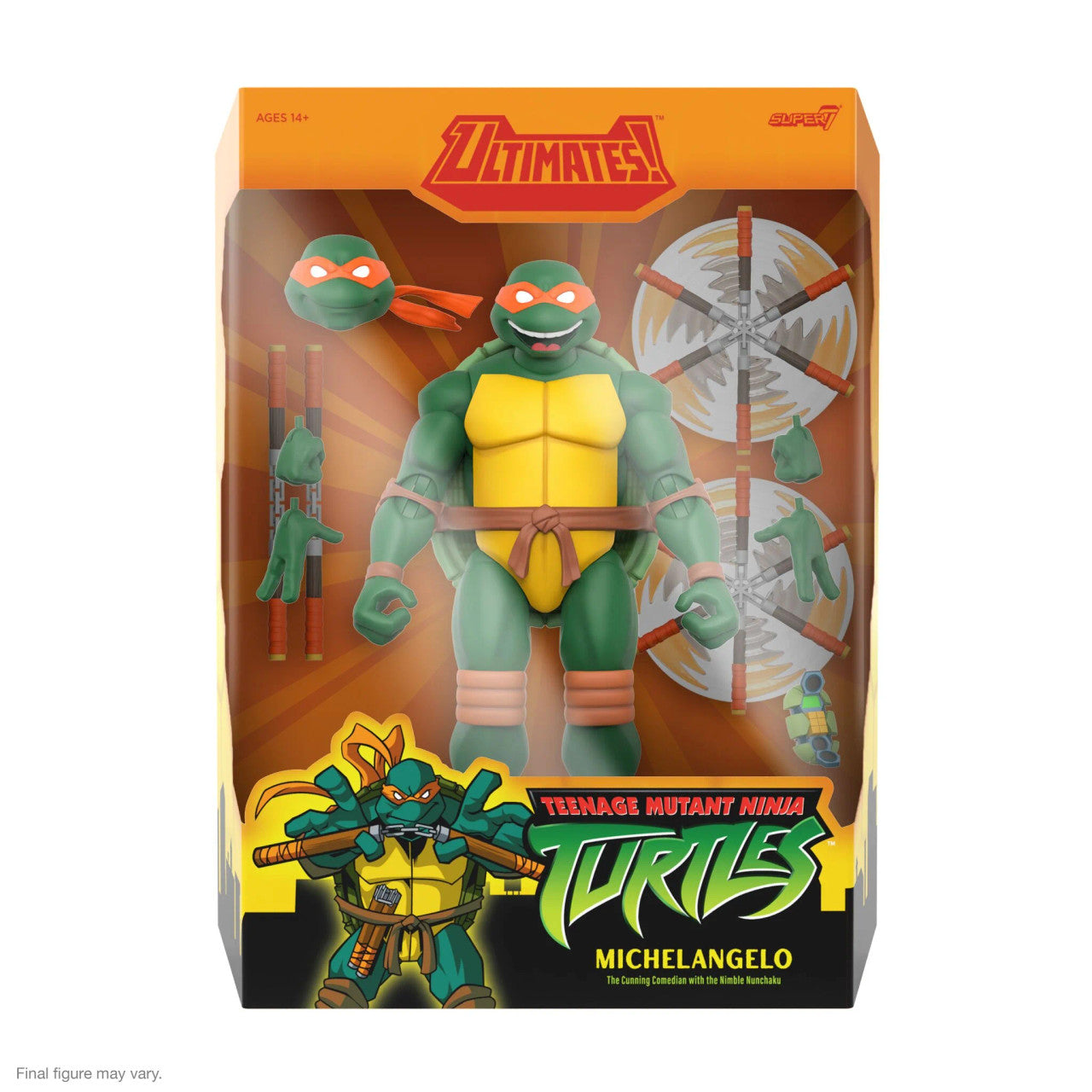 TMNT ULTIMATES! Michelangelo (2003 Animated Series) - 7" Figure