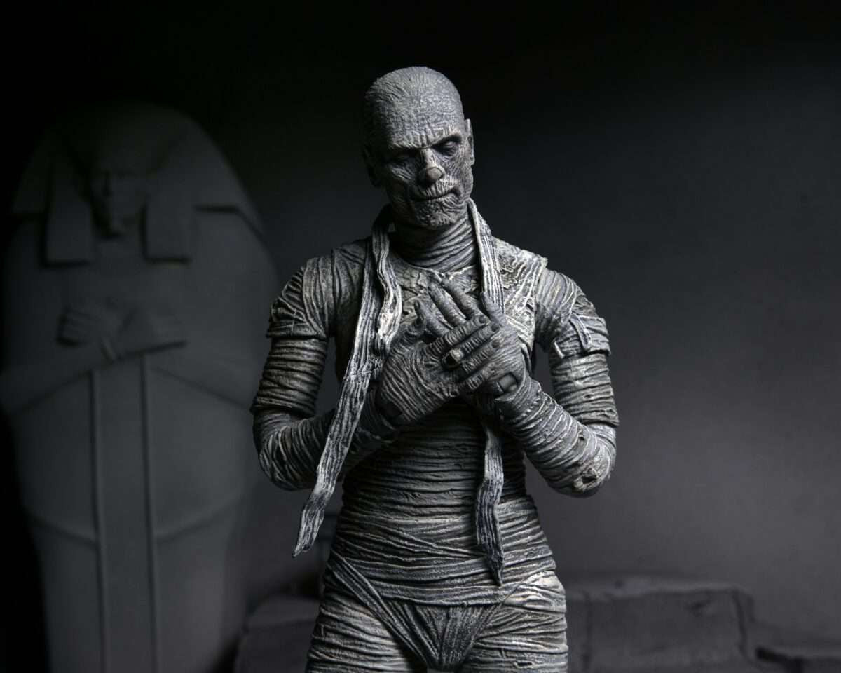 NECA Universal Monsters: Ultimate Mummy (Black and White) - 7” Scale Action Figure