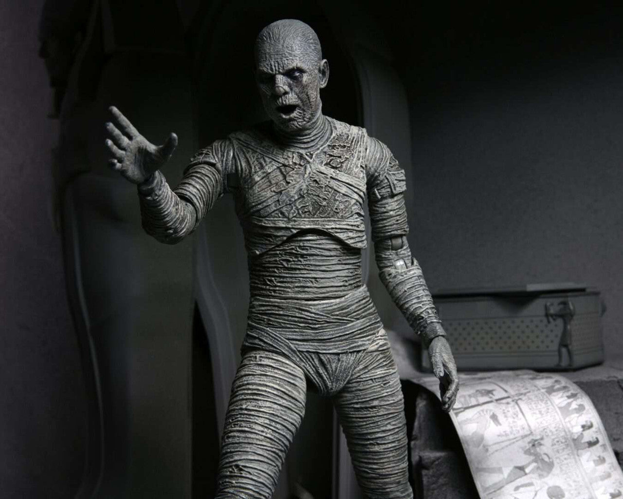 NECA Universal Monsters: Ultimate Mummy (Black and White) - 7” Scale Action Figure