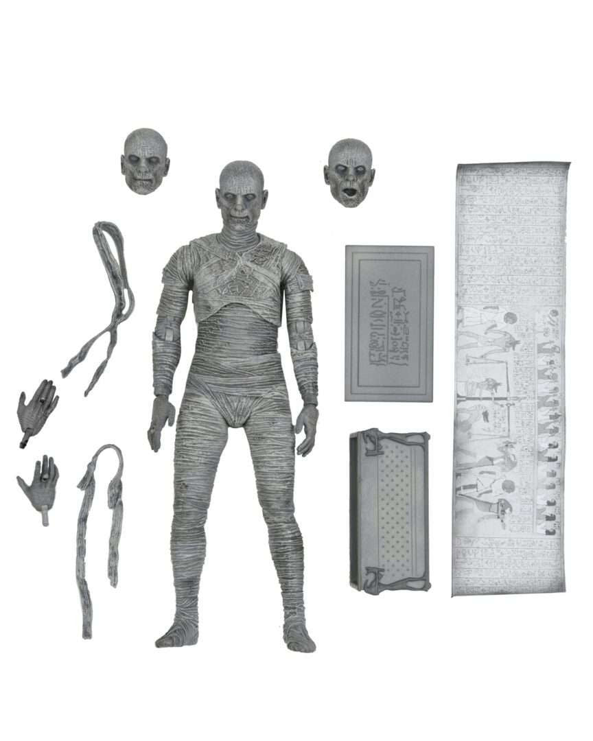 NECA Universal Monsters: Ultimate Mummy (Black and White) - 7” Scale Action Figure