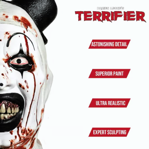 Terrifier 3: Bloody Art the Clown Latex Mask