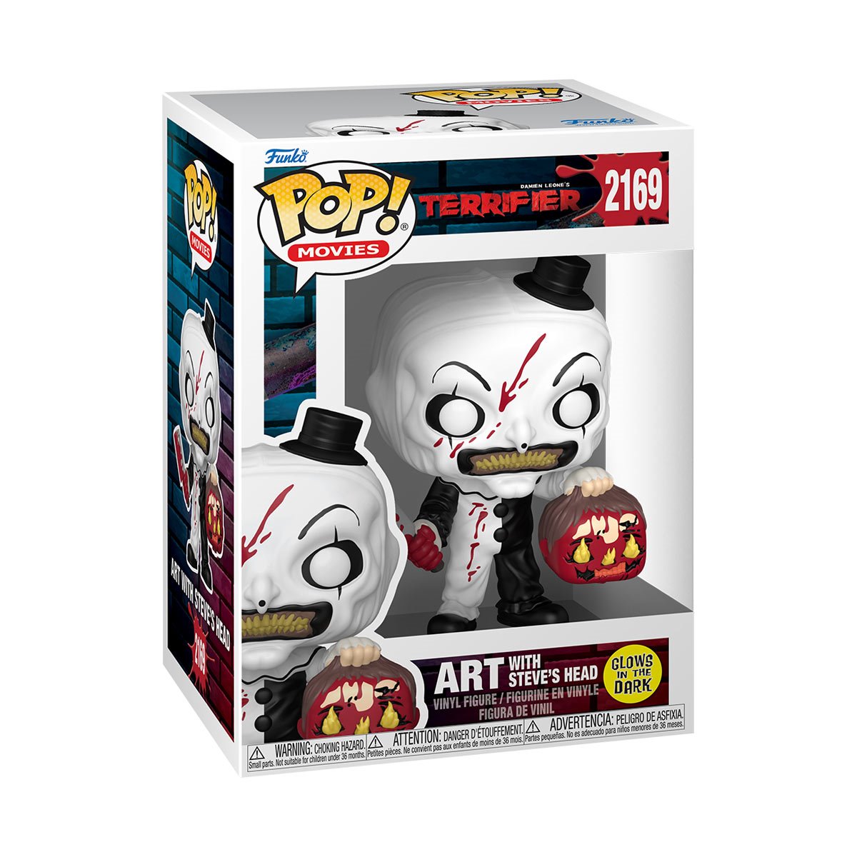 Pop! Movies: Terrifier - Art with Steve's Head (GITD) Vinyl Figure #2169 (Pre-Order)