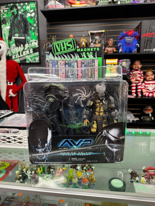 Alien Vs Predator: Grid Vs Celtic: Rivalry Reborn 2 Pack - 7" Scale Figures - NECA