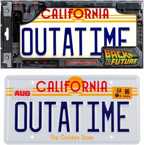 Back to the Future: OUTATIME - License Plate Replica - Doctor Collector