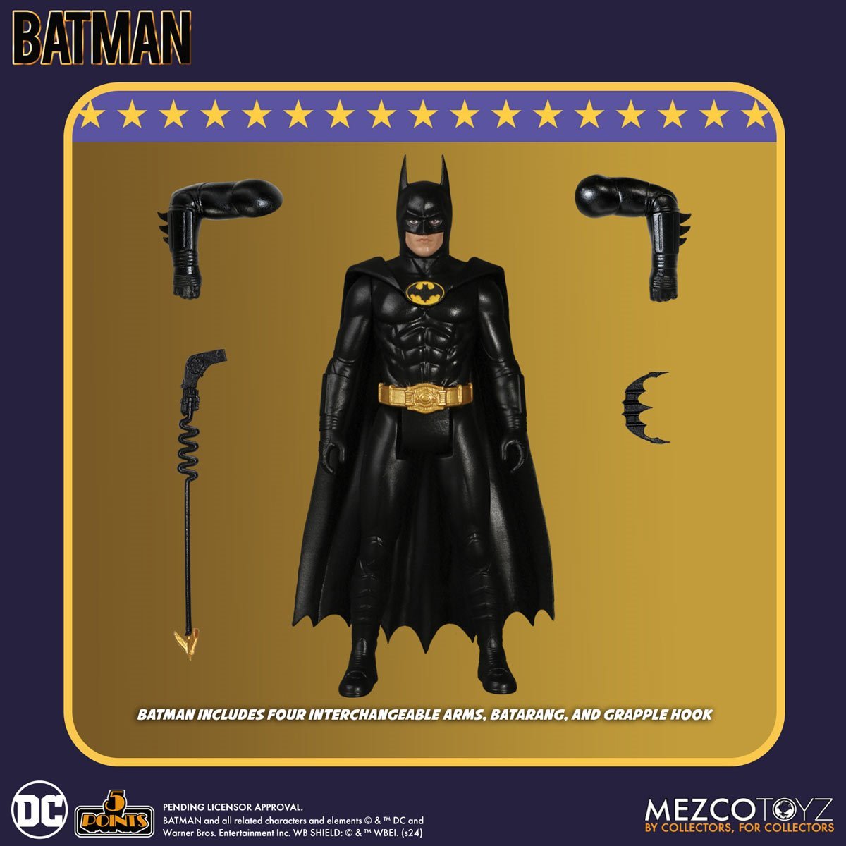 Batman (1989) - 5 Points Action Figures Set of 3 - Mezco Toyz