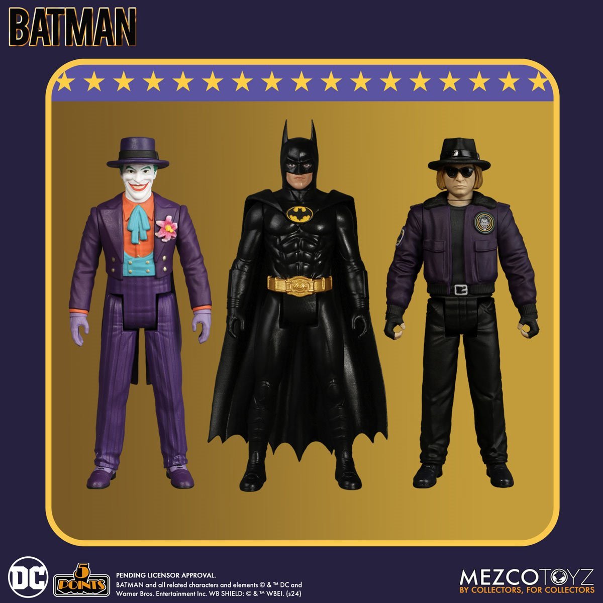 Batman (1989) - 5 Points Action Figures Set of 3 - Mezco Toyz