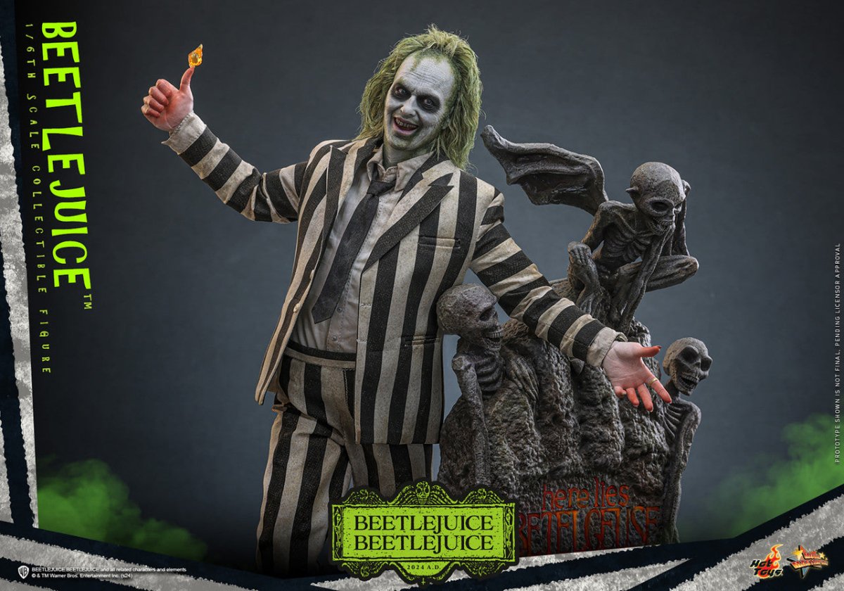 Beetlejuice Beetlejuice - 1/6 Scale Figure with Tombstone - The Last Toy Store