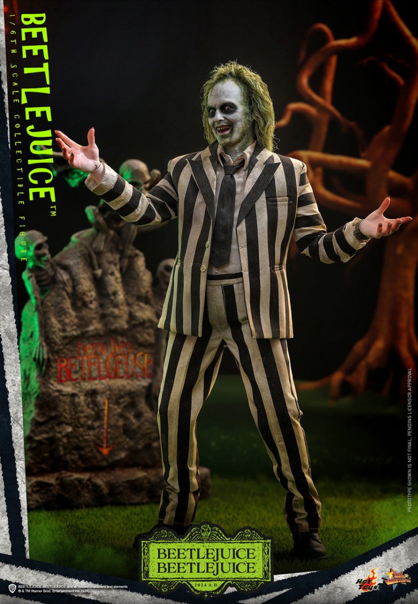 Beetlejuice Beetlejuice - 1/6 Scale Figure with Tombstone - The Last Toy Store