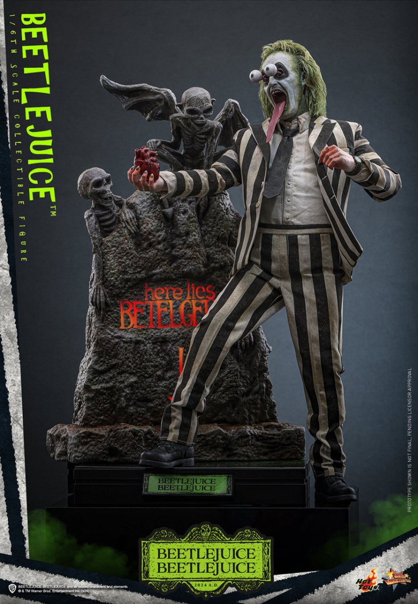 Beetlejuice Beetlejuice - 1/6 Scale Figure with Tombstone - The Last Toy Store