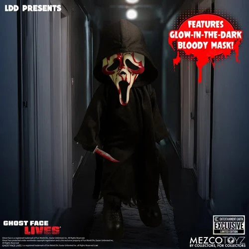 LDD Presents: Ghost Face Glow in the Dark Bloody Mask - 10" EE Exclusive Doll