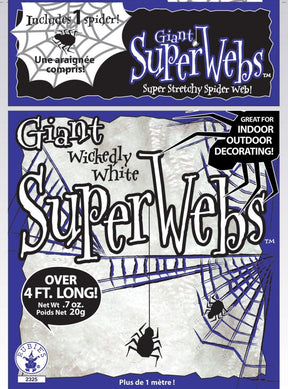 Giant White Spider Webbing with Spiders - The Last Toy Store