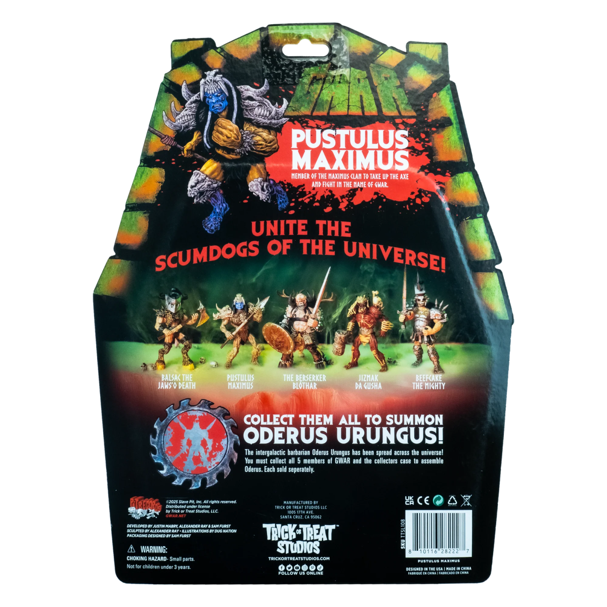 GWAR: Pustulus Maximus - 5" Action Figure - Trick or Treat Studios