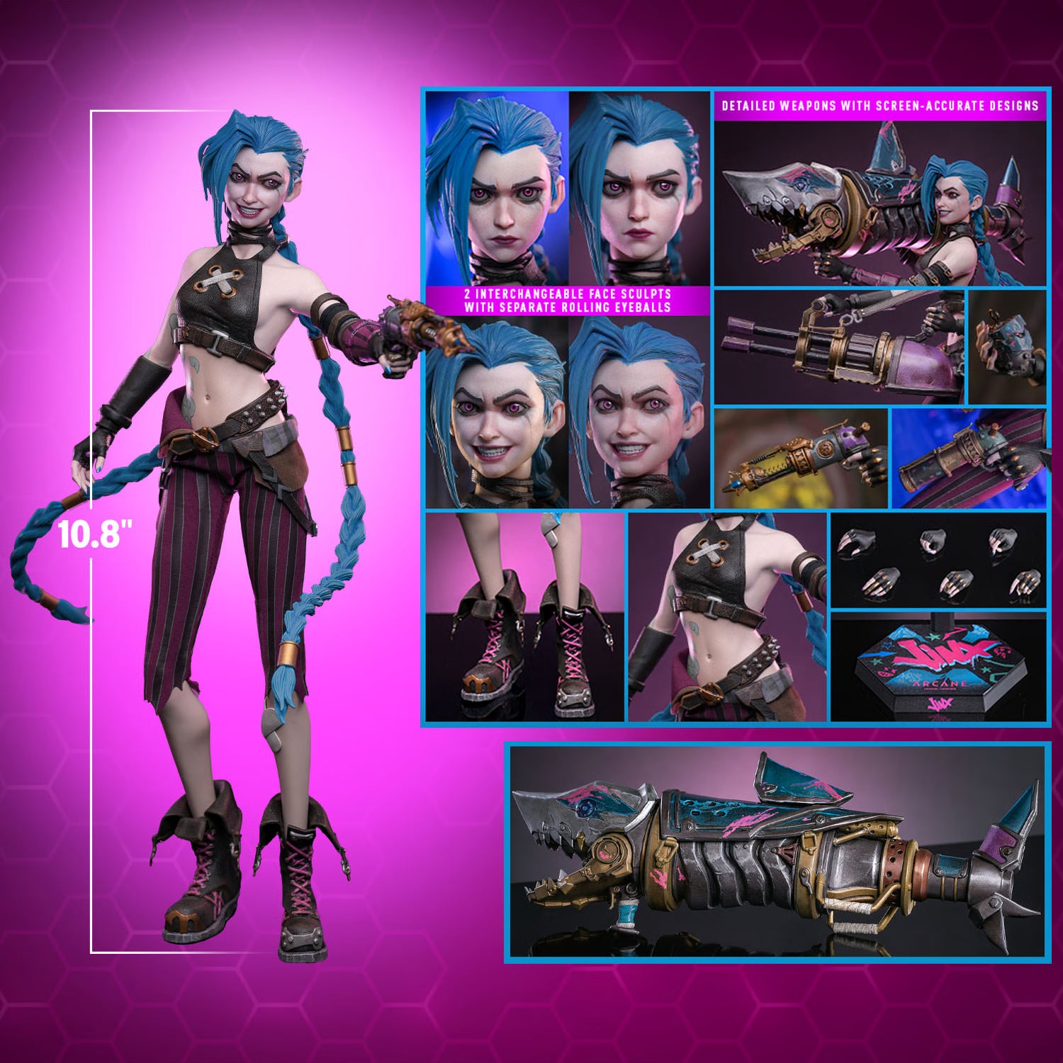 Arcane League of Legends: Jinx - 1/6 Scale Figure