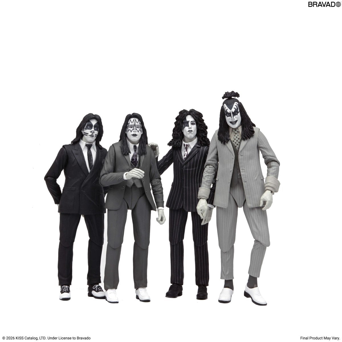 KISS: Dressed to Kill Album Cover - 7" Scale 4 Pack (Pre-Order) - NECA