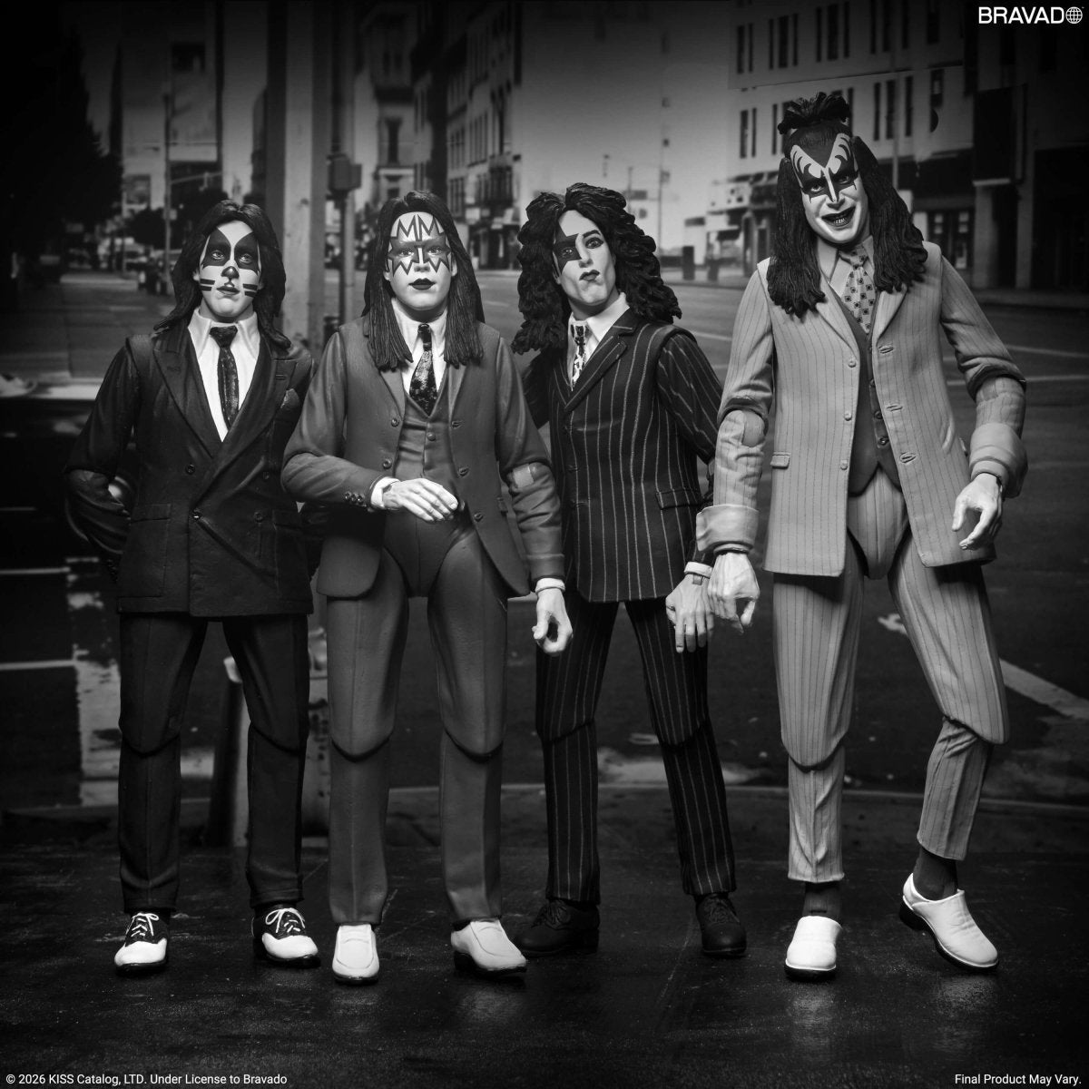 KISS: Dressed to Kill Album Cover - 7" Scale 4 Pack (Pre-Order) - NECA