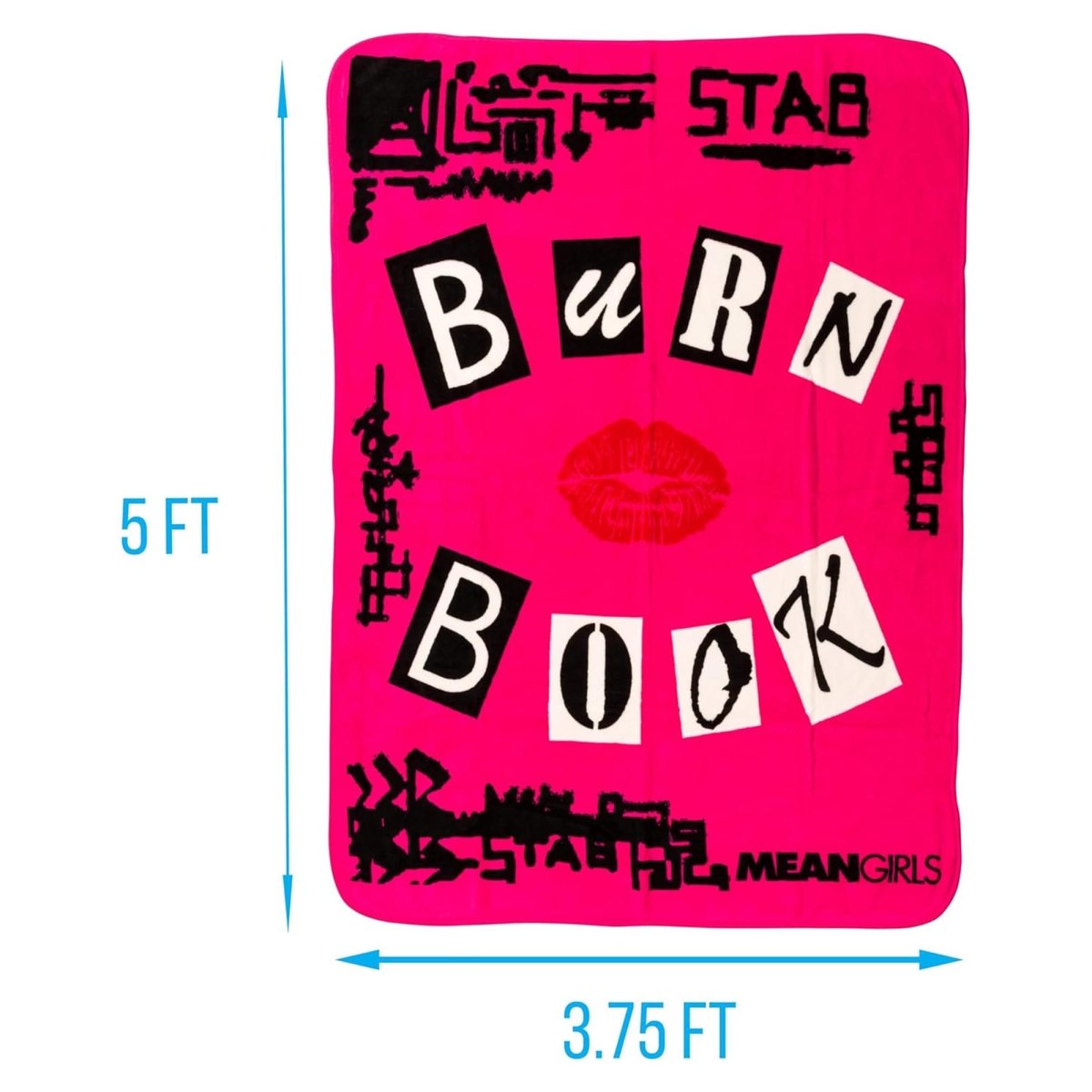 Mean Girls Burn Book - 45x60 Inch Throw Blanket - Silver Buffalo