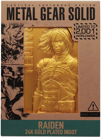 Metal Gear Solid 2 - 24K Gold Plated Raiden Ingot - Fanattik