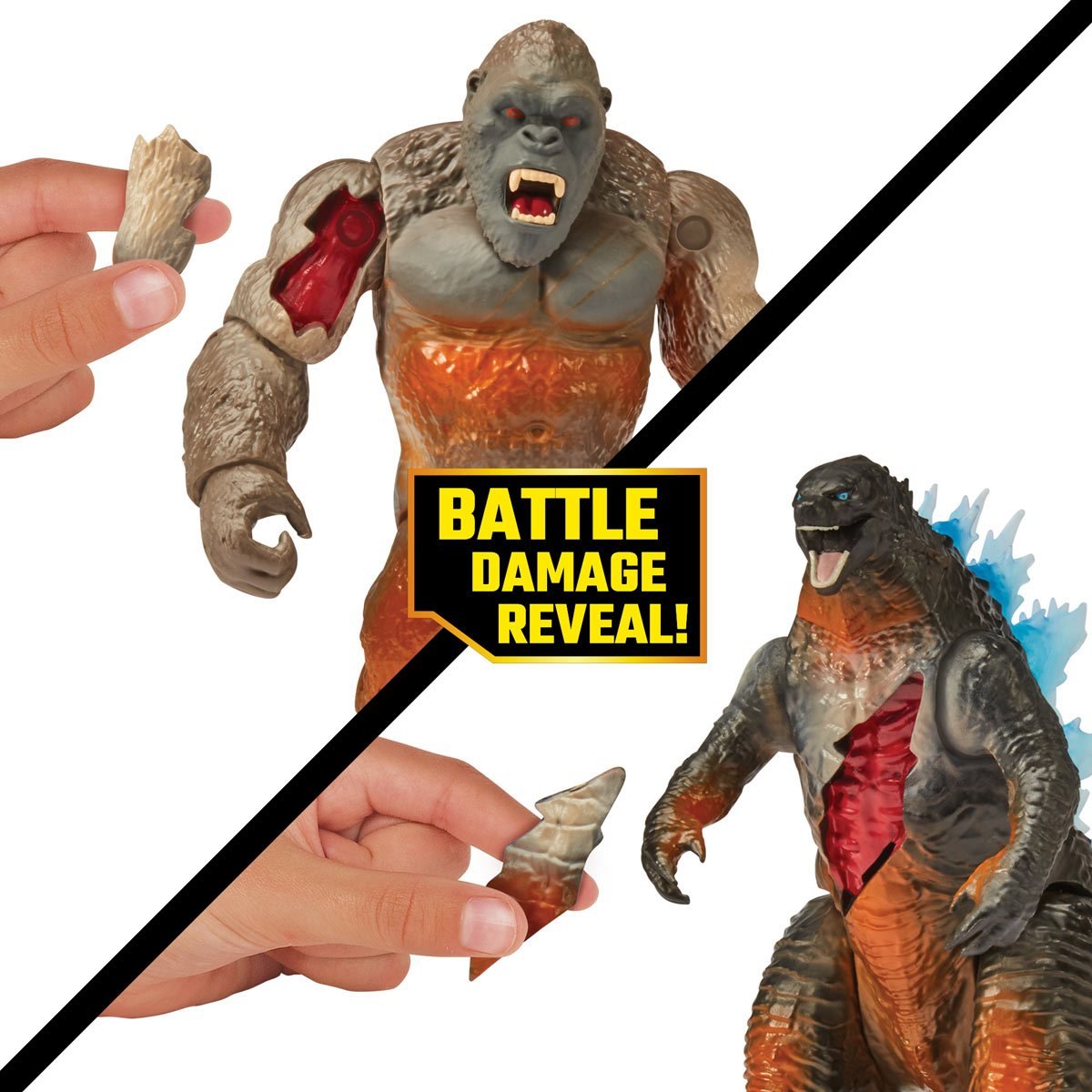 Monsterverse City: Battle Godzilla and Kong - 6" Action Figure 2 Pack - Playmates