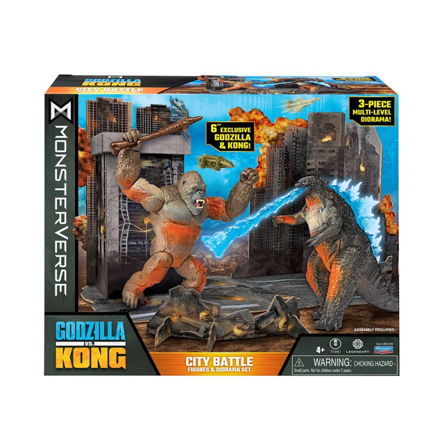 Monsterverse City: Battle Godzilla and Kong - 6" Action Figure 2 Pack - Playmates