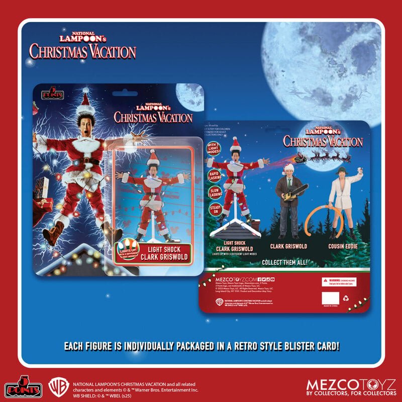 National Lampoon's Christmas Vacation: Light Shock Clark Griswold - 5 Points Figure - Mezco Toyz