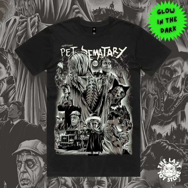Pet Sematary - Black Premium Tee Glow in the Dark (Pre-Order) - The Last Toy Store