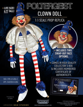 Poltergeist: Clown Doll - 1:1 Scale Prop Replica - Syndicate Collectibles