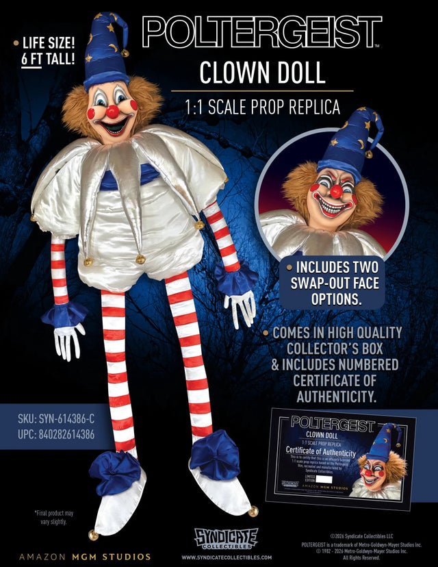 Poltergeist: Clown Doll - 1:1 Scale Prop Replica - Syndicate Collectibles