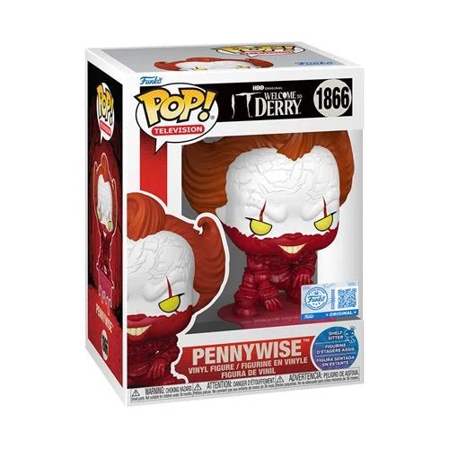 Pop! TV: IT Welcome to Derry - Shelf Sitter Bloody Pennywise EE Exclusive - Vinyl Figure 1866 - Funko
