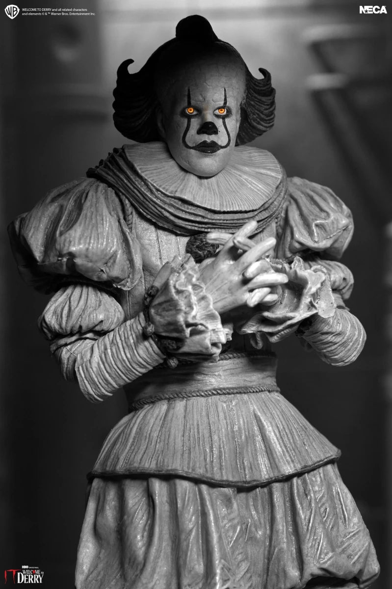 NECA - (Pre-Order) IT: Welcome to Derry: Ultimate Black and White Pennywise - 7" Scale Figure