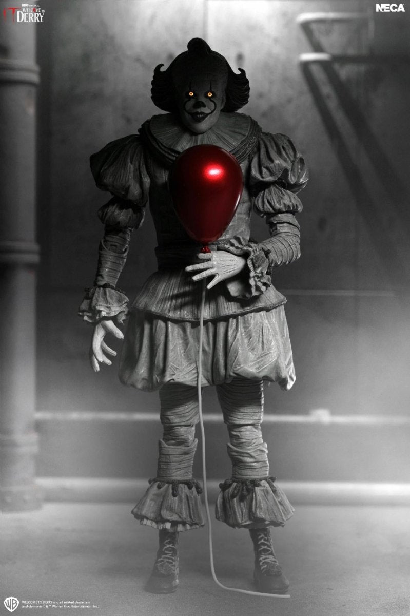 NECA - (Pre-Order) IT: Welcome to Derry: Ultimate Black and White Pennywise - 7" Scale Figure