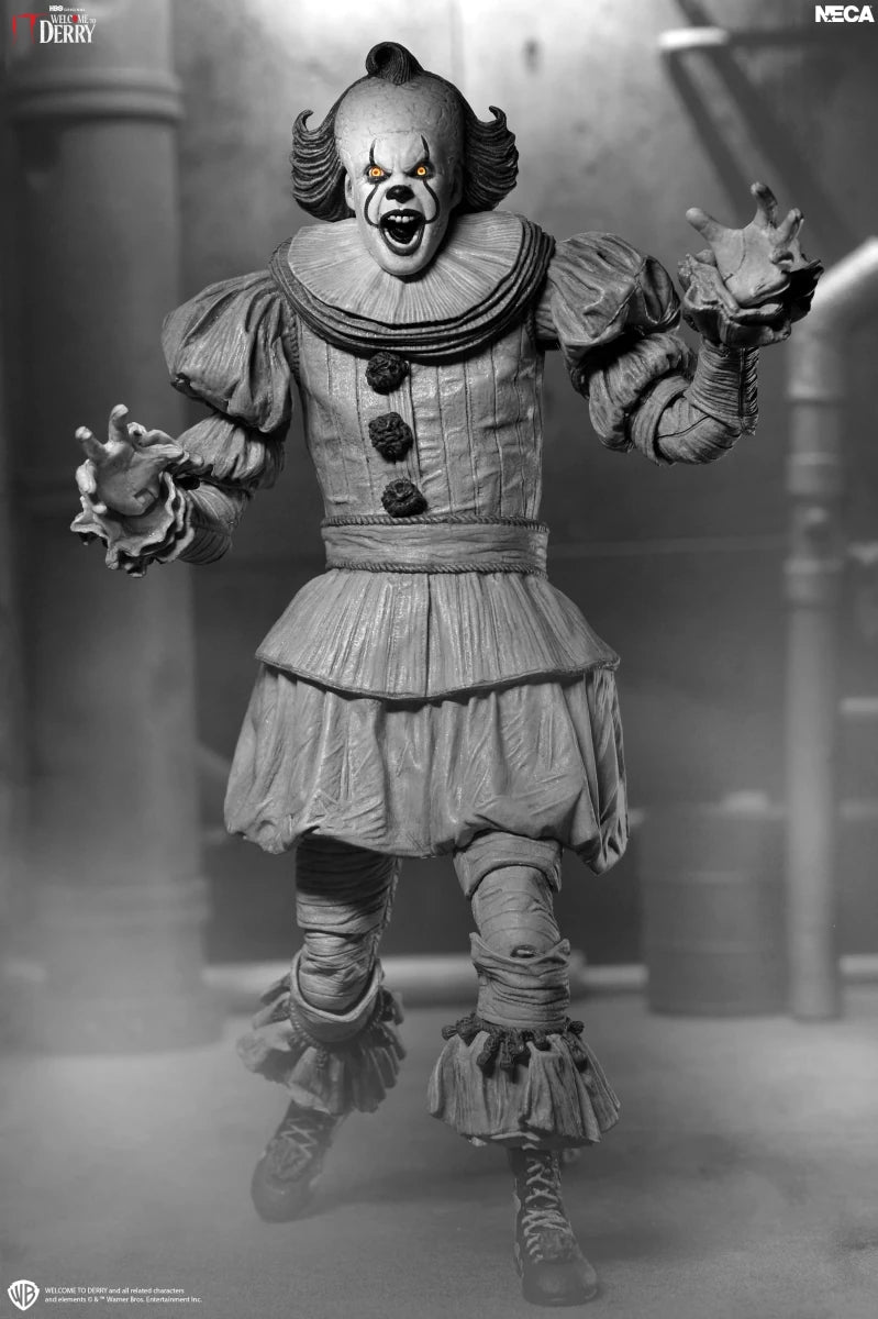 NECA - (Pre-Order) IT: Welcome to Derry: Ultimate Black and White Pennywise - 7" Scale Figure