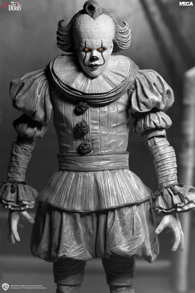 NECA - (Pre-Order) IT: Welcome to Derry: Ultimate Black and White Pennywise - 7" Scale Figure