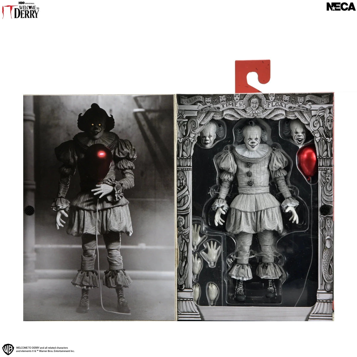 NECA - (Pre-Order) IT: Welcome to Derry: Ultimate Black and White Pennywise - 7" Scale Figure