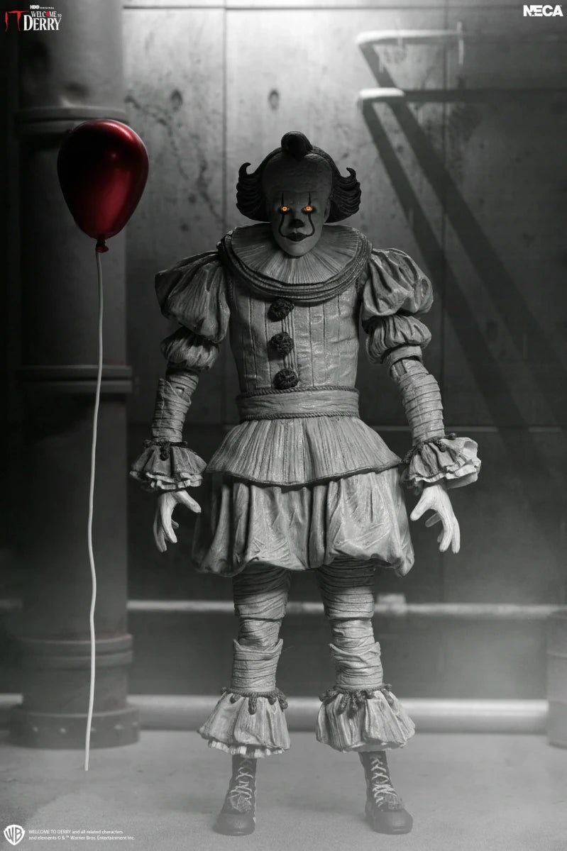 NECA - (Pre-Order) IT: Welcome to Derry: Ultimate Black and White Pennywise - 7" Scale Figure