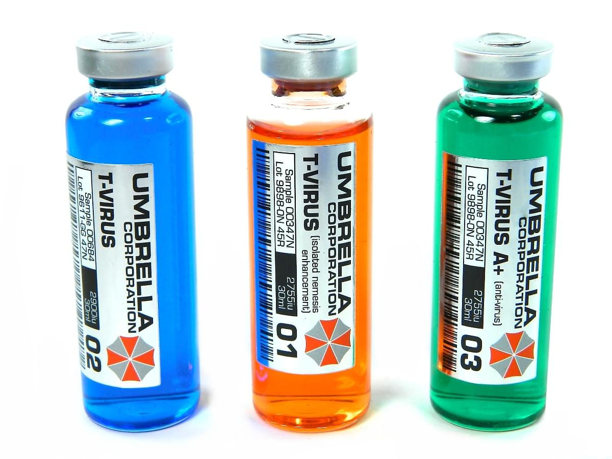 Resident Evil: 3 Vial T - Virus Vaccine Set - Prop Replica - Fourth Castle Micromedia